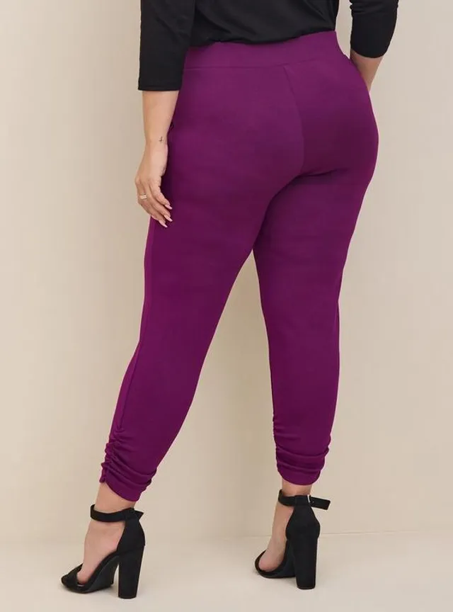 TORRID Crop Pull On Skinny Studio Cupro High Rise Side Cinch Pant (Short)