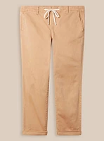 Pull-On Boyfriend Straight Stretch Twill Mid-Rise Pant