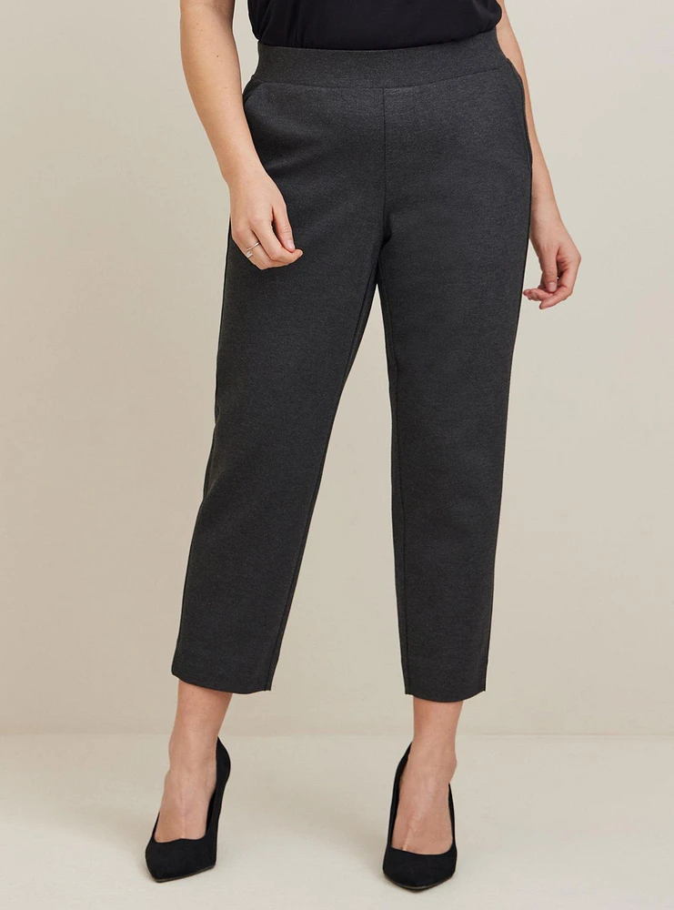 Pull-On Relaxed Taper Studio Luxe Ponte High-Rise Pant (Tall