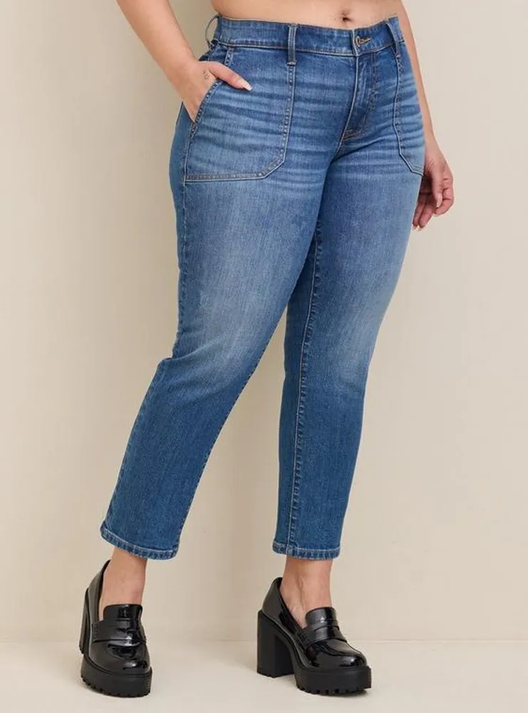 Perfect Boyfriend Ankle Vintage Stretch Mid-Rise Jean (Tall