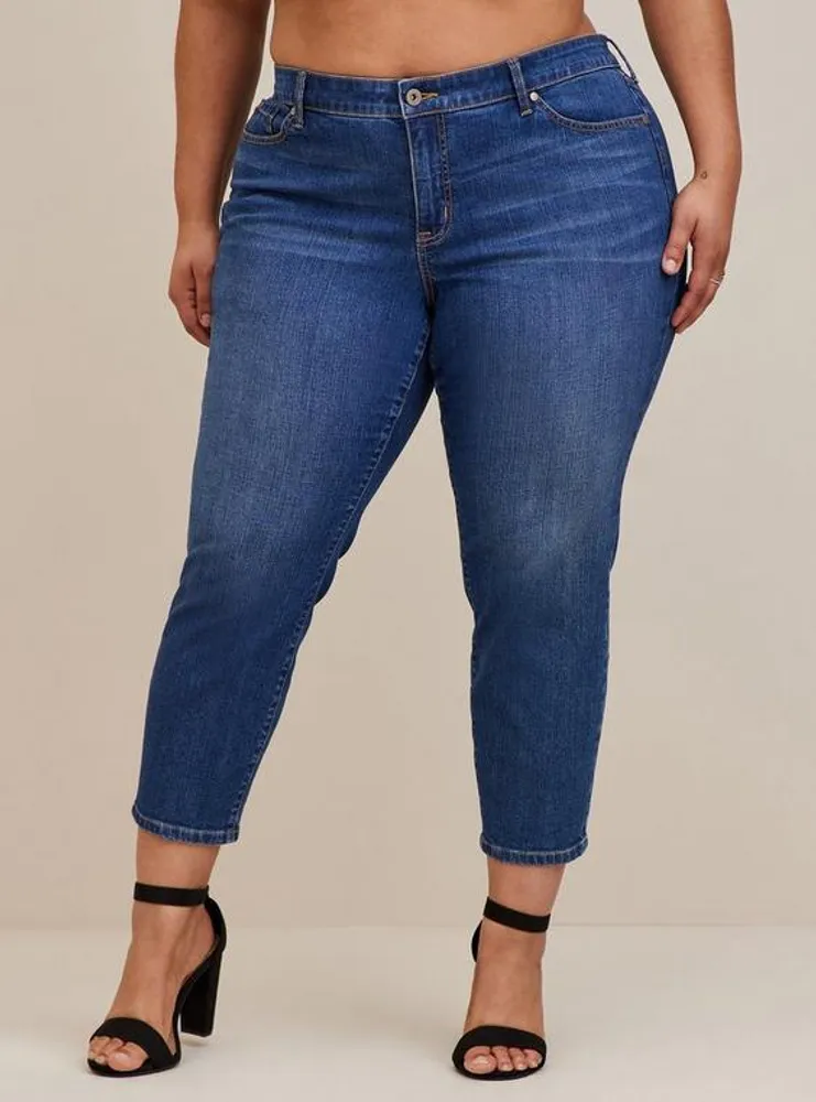 Perfect Skinny Ankle Vintage Stretch Mid-Rise Jean (Short