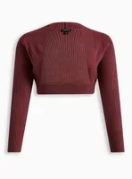 Everyday Plush Cardigan Shrug Ribbed Sweater