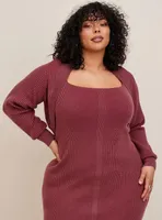 Everyday Plush Cardigan Shrug Ribbed Sweater