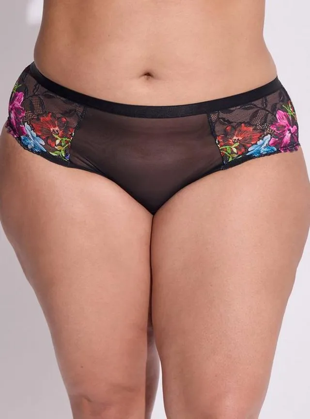 Torrid Hipster Panties Underwear Curve Floral Lace Cage Back Plus Size 1 14  / 16