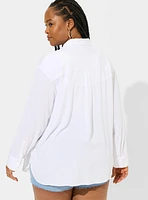 Drop Shoulder Button-Front Shirt