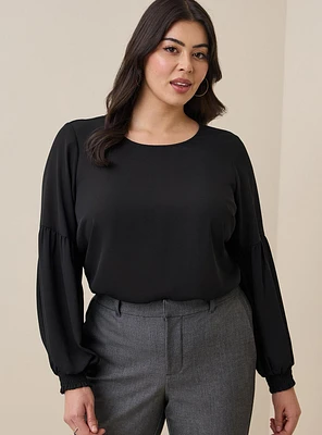 Georgette Blouson Sleeve Blouse