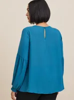 Georgette Blouson Sleeve Blouse