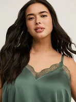 Satin Lace Trim Cami