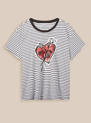 Heart Relaxed Signature Jersey Crew Neck Tee