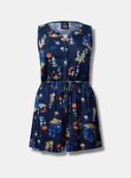 Disney Nightmare Before Christmas Button Front Sleeveless Romper