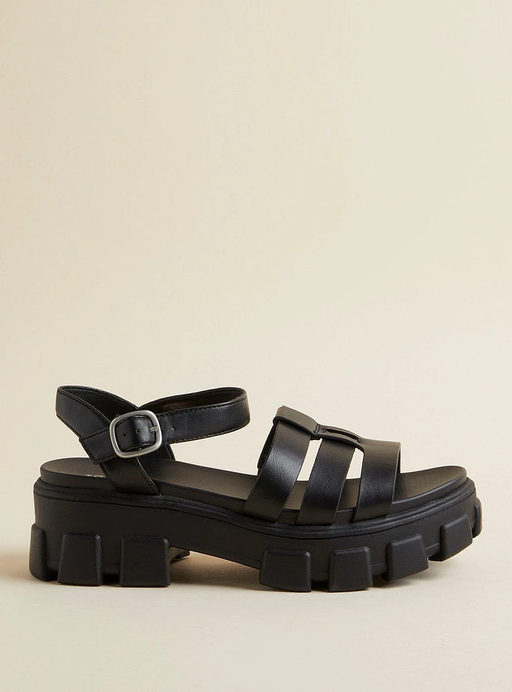 Lug Fisherman Block Heel Sandal (WW