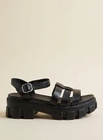 Lug Fisherman Block Heel Sandal (WW