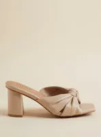 Soft Knot Square Heel Mule (WW