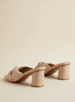 Soft Knot Square Heel Mule (WW