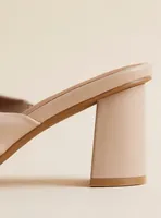 Soft Knot Square Heel Mule (WW