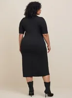 Midi Studio Cupro Slide Slit Bodycon Dress