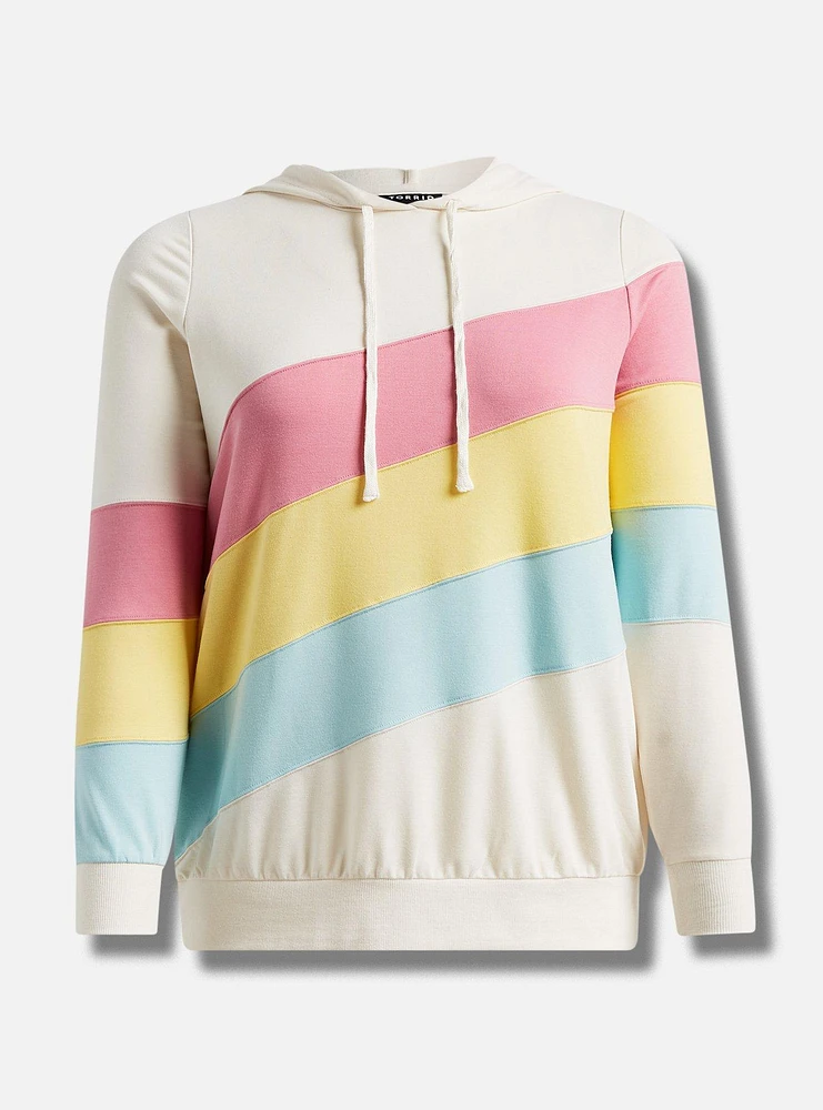 Lightweight French Terry Colorblock Pullover Hoodie