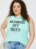 Disney The Little Mermaid Rib Fitted High Neck Tank