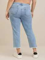 Crop Boyfriend Straight Vintage Stretch Mid-Rise Jean