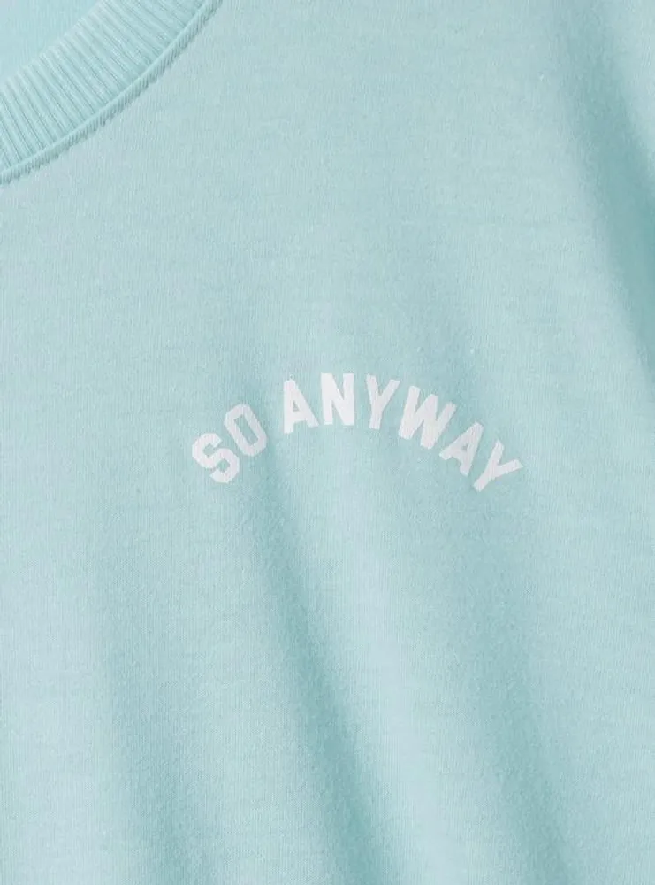 So Anyway Relaxed Fit Signature Jersey Crew Neck Tee