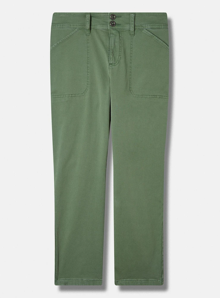 Crop Aviator Skinny Stretch Twill Mid-Rise Pant