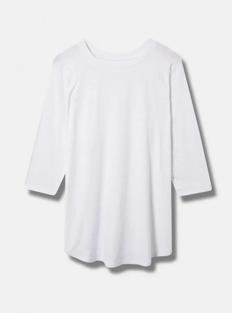 Classic Fit Super Soft Slub Crew Raglan Tee