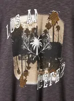 LA Abstract Relaxed Fit Super Soft Slub Crew Neck Tee