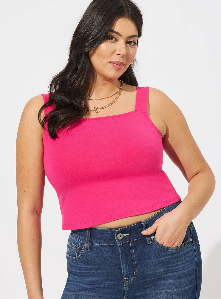 Foxy Square Neck Crop Tank