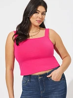 Foxy Square Neck Crop Tank