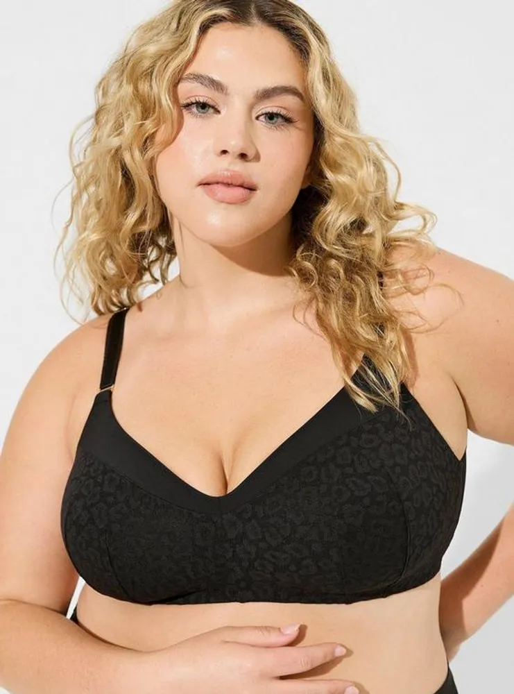 TORRID Wire Free Lightly Lined Animal Lace 360° Back Smoothing™ Bra