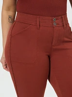 Crop Aviator Skinny Stretch Twill Mid-Rise Pant