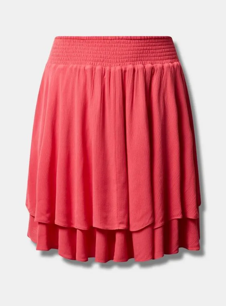 Mini Crinkle Gauze Tiered Skirt