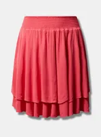 Mini Crinkle Gauze Tiered Skirt