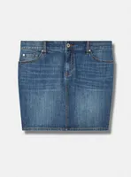 Mini Denim Straight Skirt