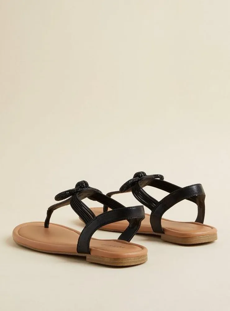 Elastic Band With Bow Detail Sandal (WW