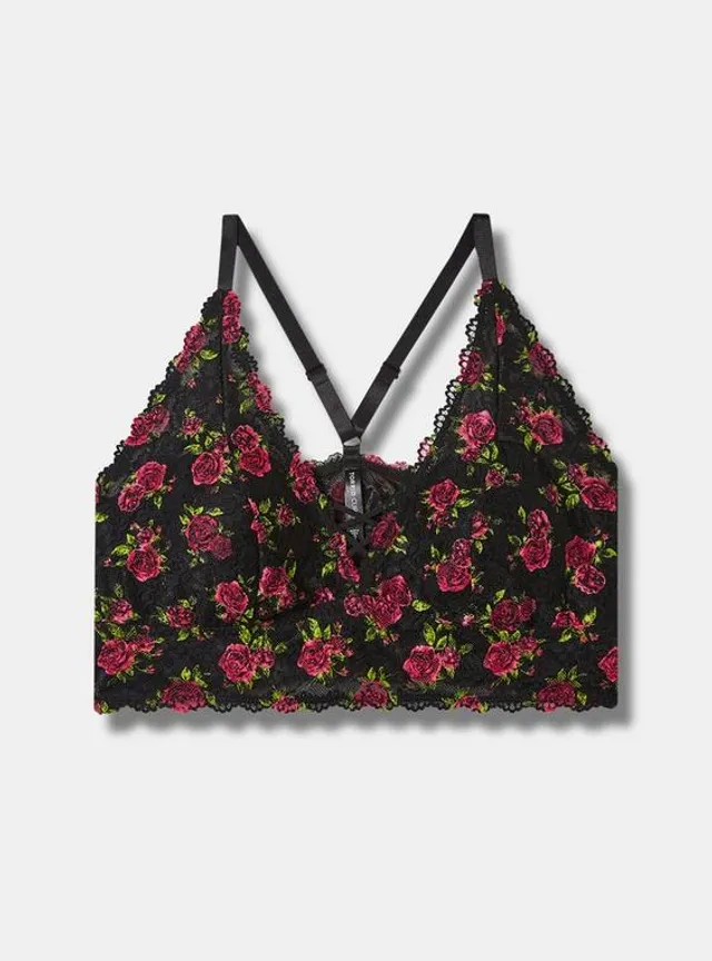 TORRID Lightly Lined Lace Print XO Front Bralette