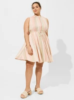 Mini Stretch Challis Hi-Low Dress