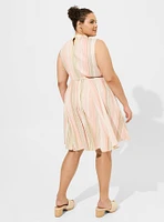 Mini Stretch Challis Hi-Low Dress