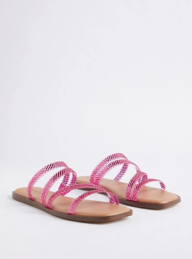 Jelly Detail Embellished Square Toe Sandal (WW)