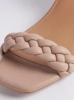 Braided Flare Heel Sandal (WW