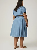 Midi Seersucker Smocked Skirt Set