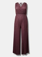 Studio Knit Surplice Tie Back Jumpsuit