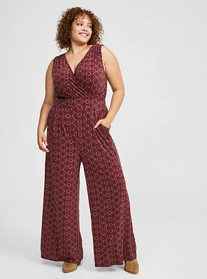 Studio Knit Surplice Tie Back Jumpsuit