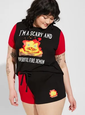 Studio Ghibli Calcifer Sleep Short