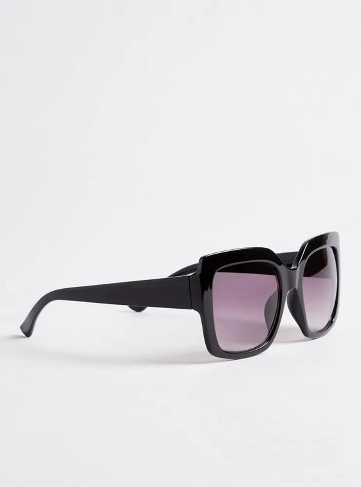 Rectangle Smoke Lens Sunglasses