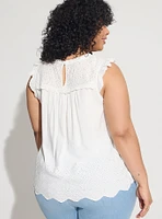 Eyelet Sleeveless Top