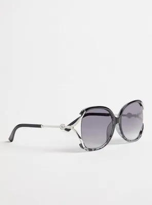 Square Side Vent Ombre Lens Sunglasses