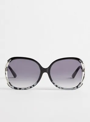 Plus Size - Square Side Vent Ombre Lens Sunglasses - Torrid