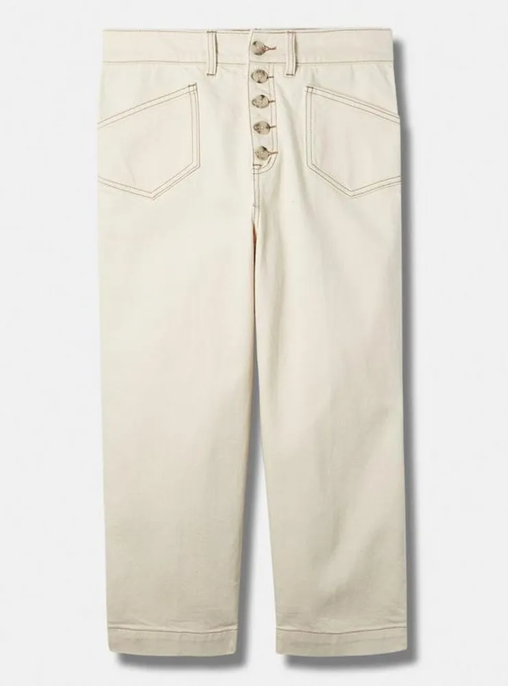 Crop Wide Leg Classic Denim High-Rise Jean