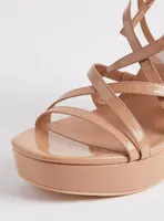 Strappy Lace Up Platform Heeled Sandal (WW